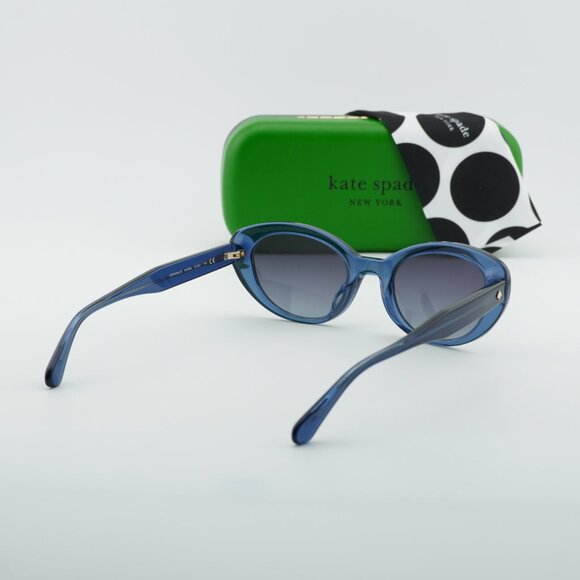 Kate Spade CRYSTAL/S 0PJP 9O Cat Eye Sunglasses - Blue/Grey main image 7